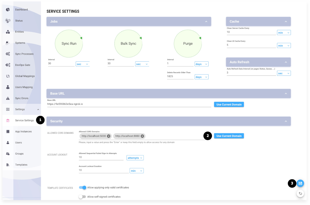 Auto Refresh Settings